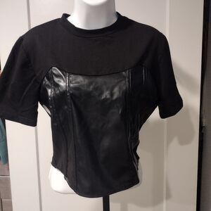 2C Two Cumberland Faux Leather Shirt